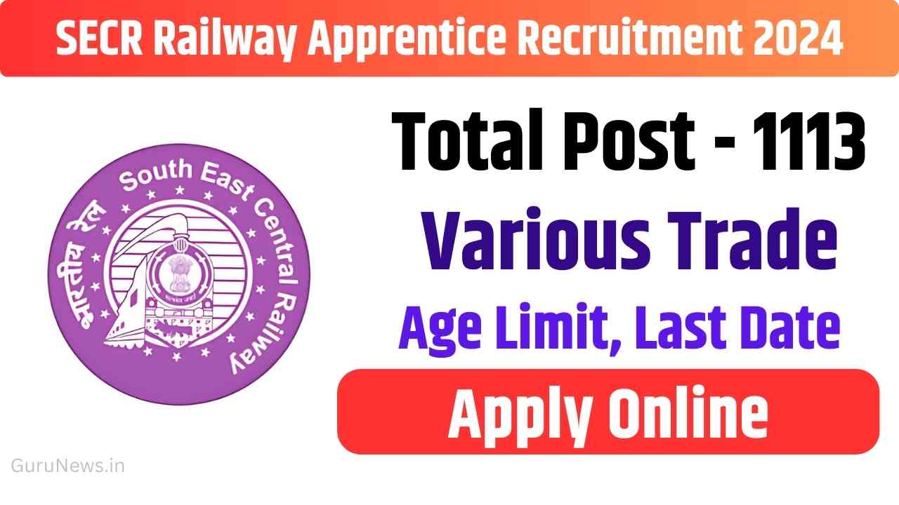 SECR Railway Apprentice Recruitment 2024